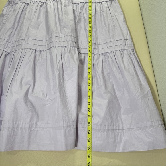 Quince 100% Organic Cotton Poplin Tiered Maxi Dress Pastel Lilac Size Large NWT - Picture 5 of 16